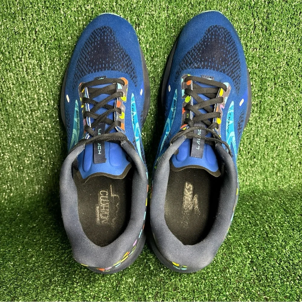 Brooks Men's Launch 9 Running Shoes Blue Peacoat‎ Yellow Size 13 - 1203731B462